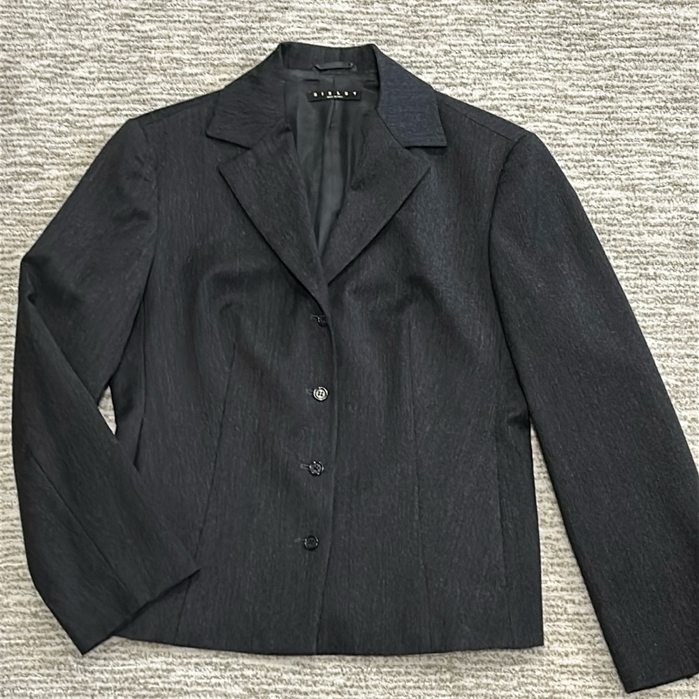 Sisley Made in Italy Wool Stretch Blazer Womens Size 8 Single Breasted 4 Button - Picture 7 of 13